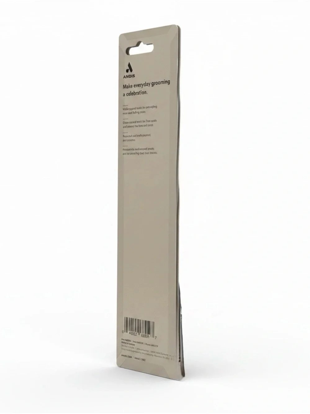 Andis 7.5-inch steel grooming comb, NWT
